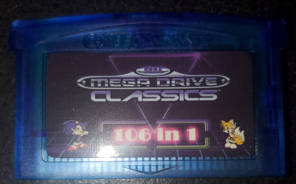106 in 1 Sega Genesis Mega Drive GBA Video Game Cartridge