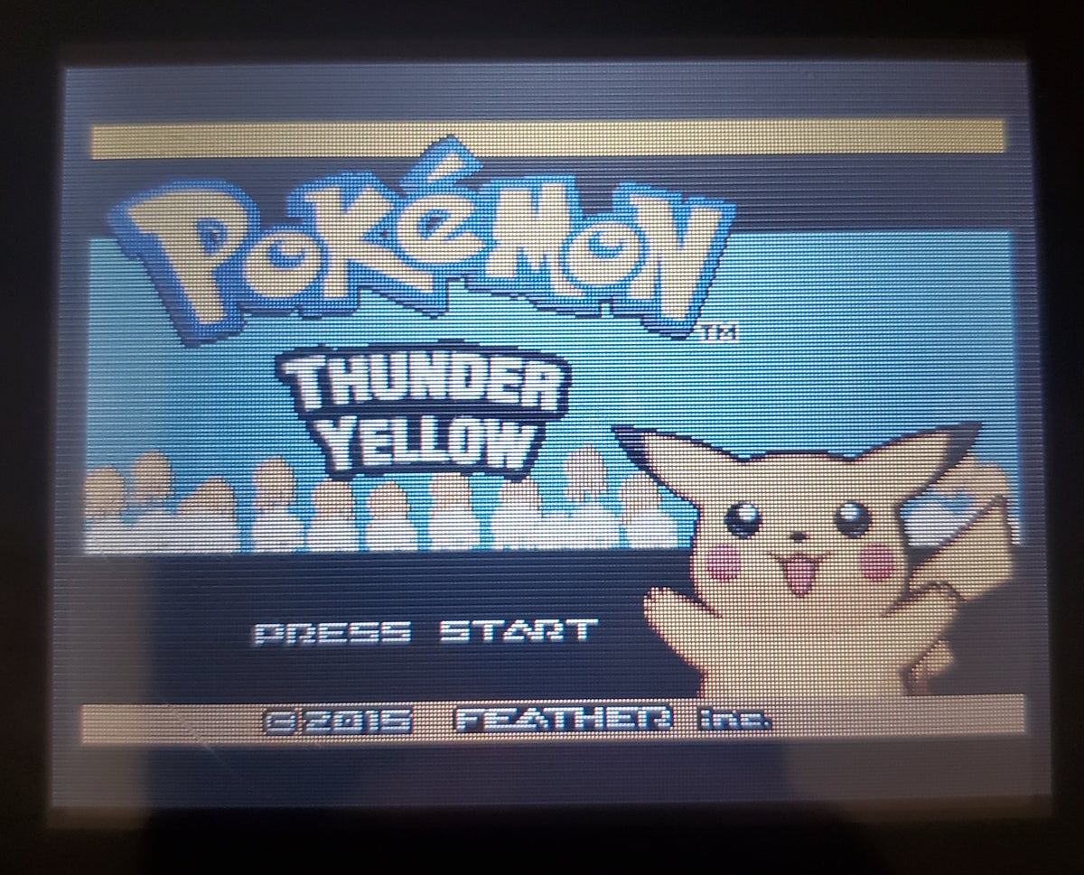 Pokemon Thunder Yellow GBA ROM Hack Video Game Custom Gameboy Advance