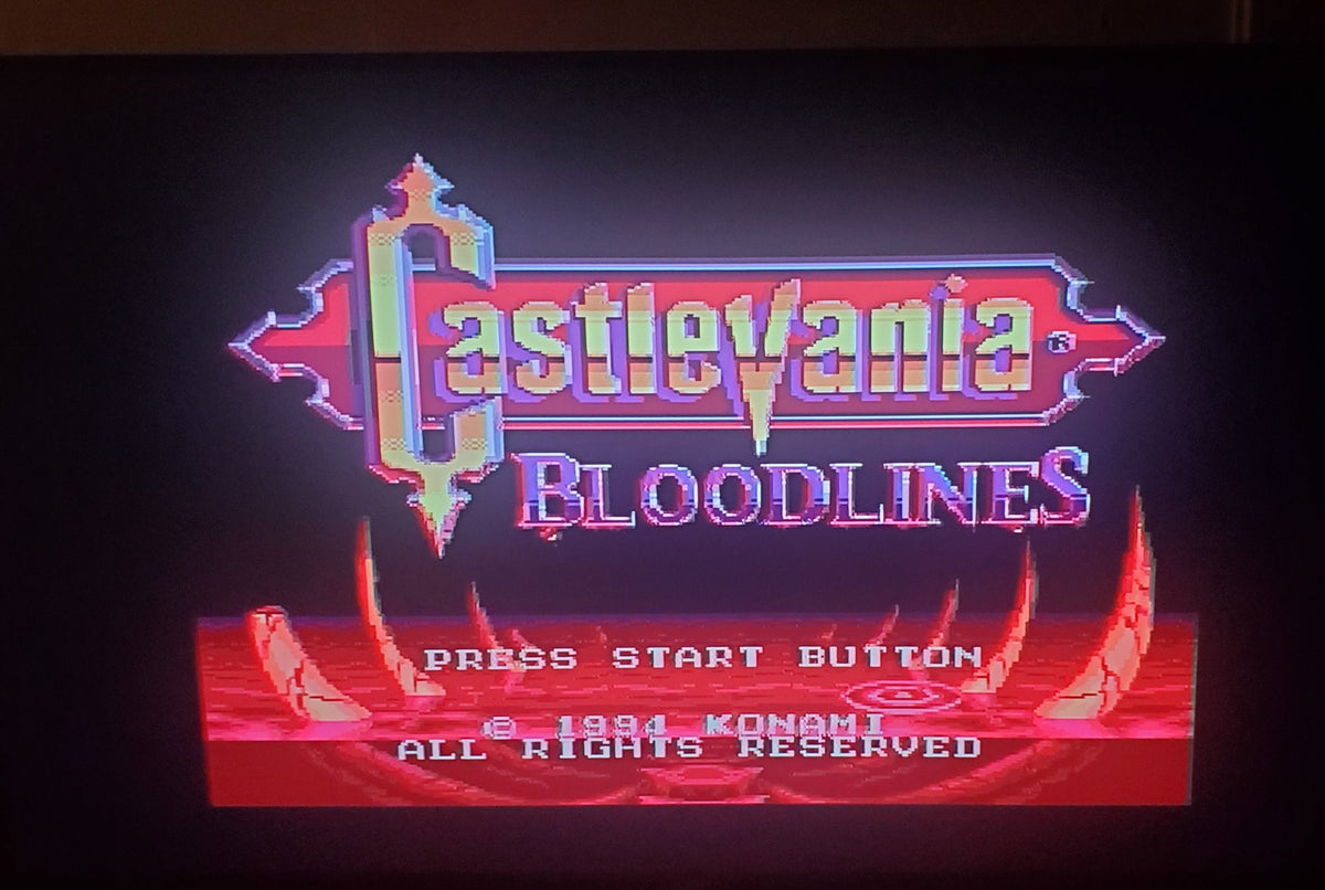 Castlevania Bloodlines Sega Genesis Mega Drive Video Game 1994