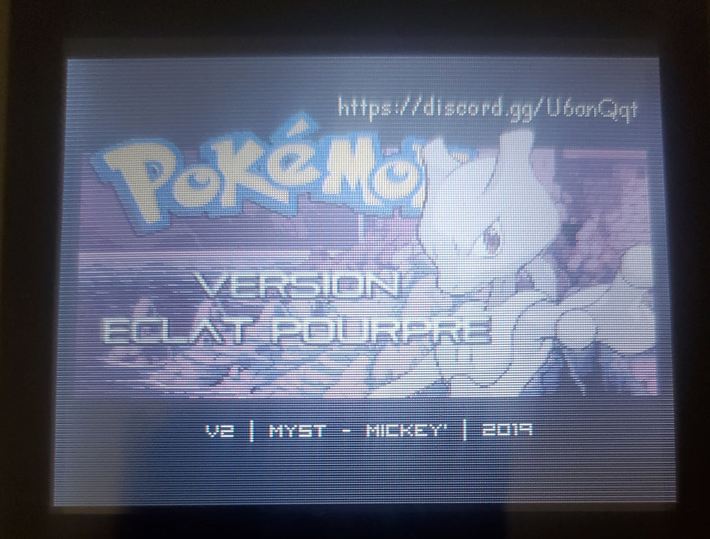 Pokemon Eclat Pourpe GBA ROM Hack Video Game Gameboy Advance French