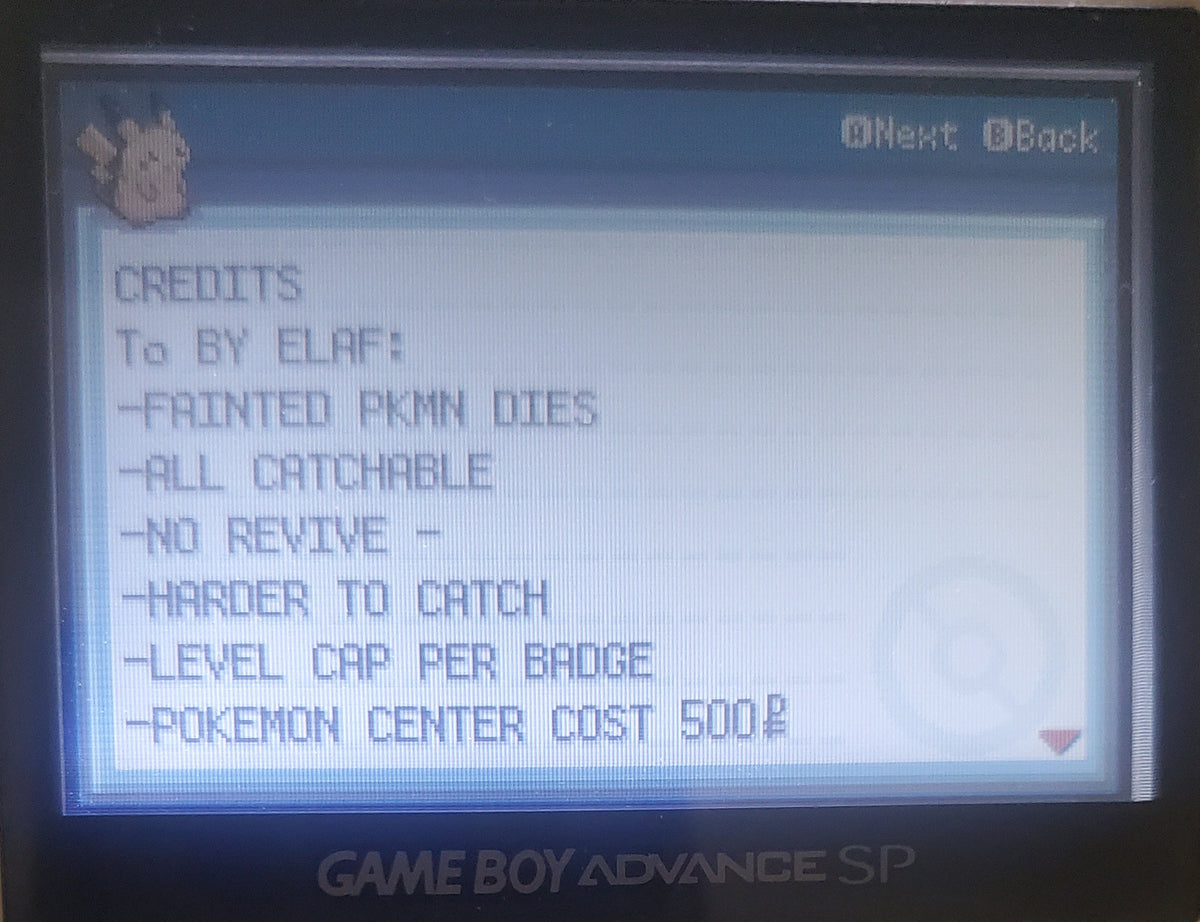 Pokemon Elaf Gold GBA Custom Pokemon ROM Hack Video Game Boy Advance