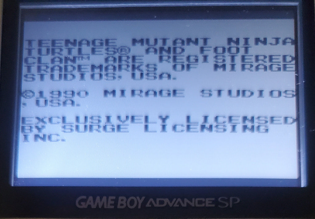 TMNT Fall Of The Foot Clan GB Video Game Catridge Gameboy 1990