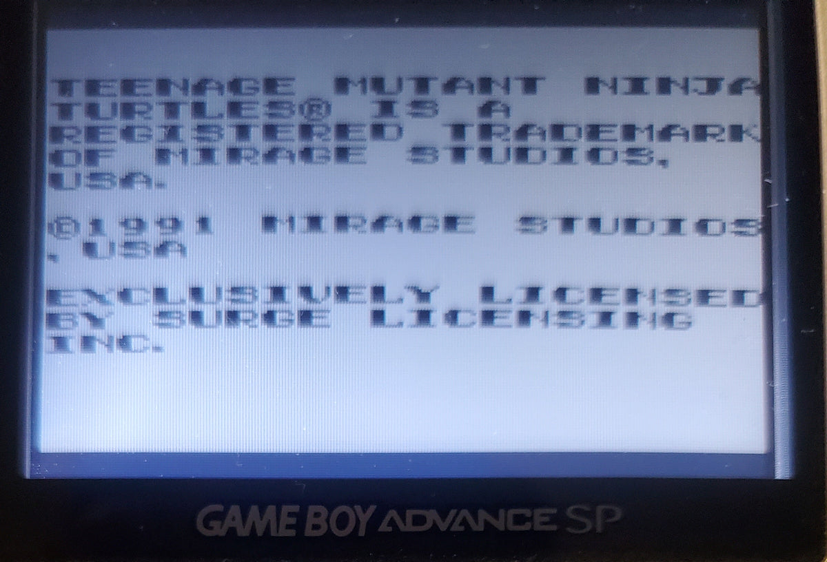 TMNT 2 Back From the Sewers GB Video Game Catridge Gameboy 1991