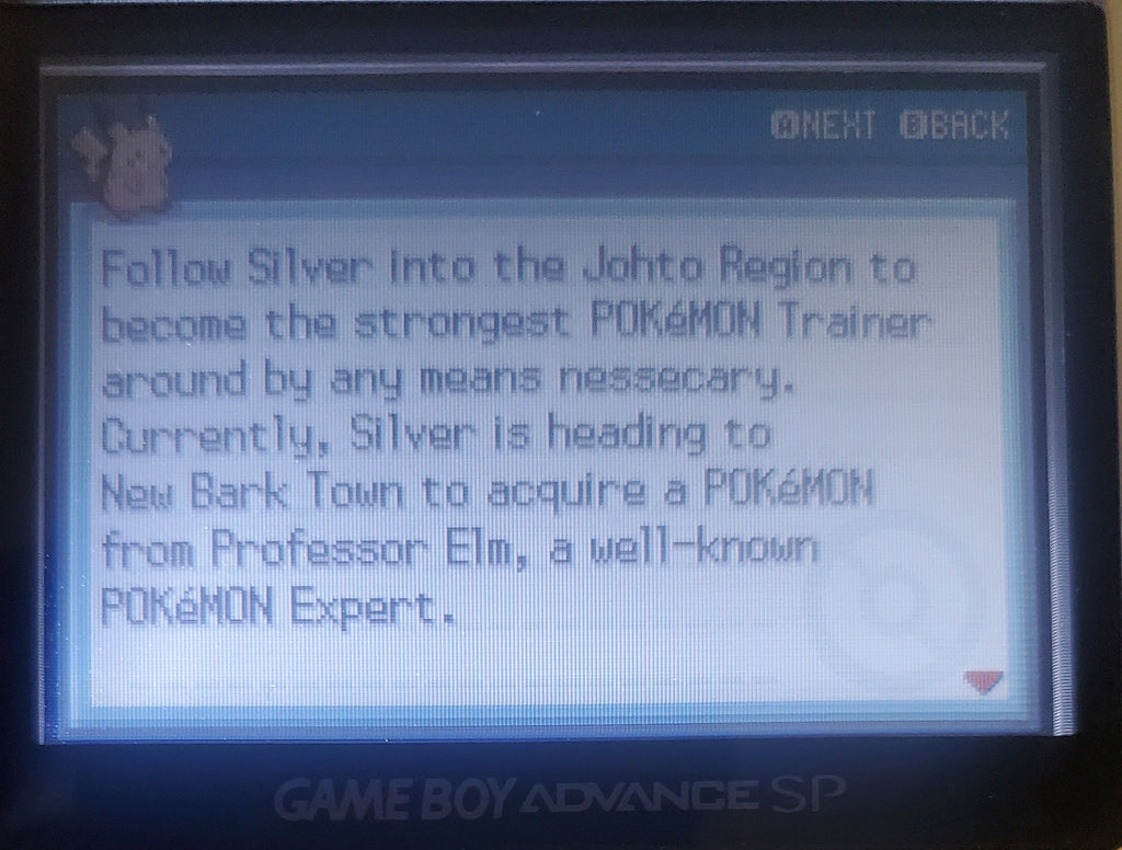 Pokemon Silver Rival GBA ROM Hack Video Game Boy Advance