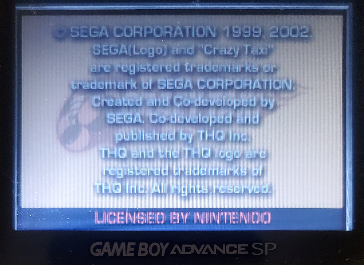 Crazy Taxi: Catch A Ride — Game Boy Advance (Reproduction)