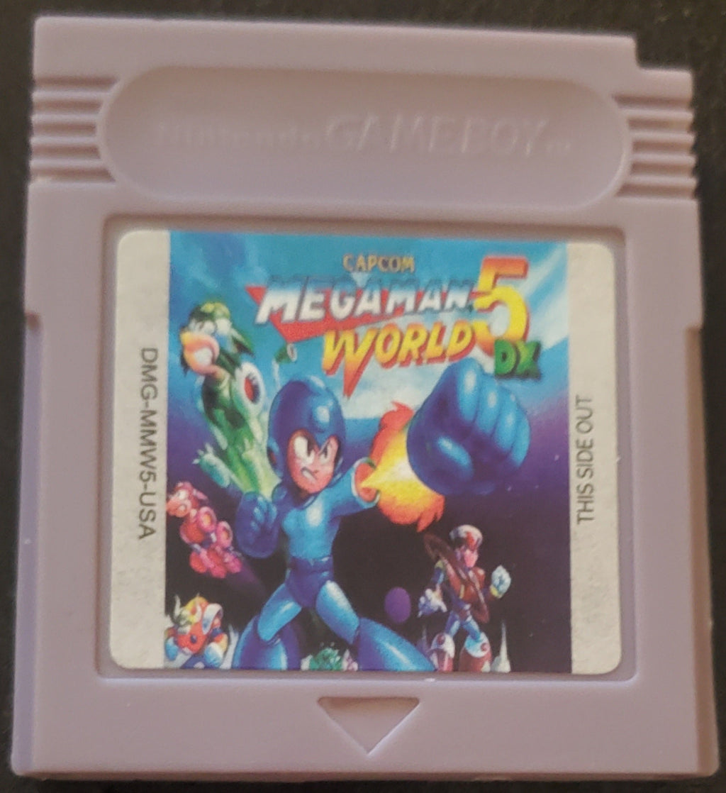 Mega Man World 5 DX GBC Video Game Catridge Gameboy Color