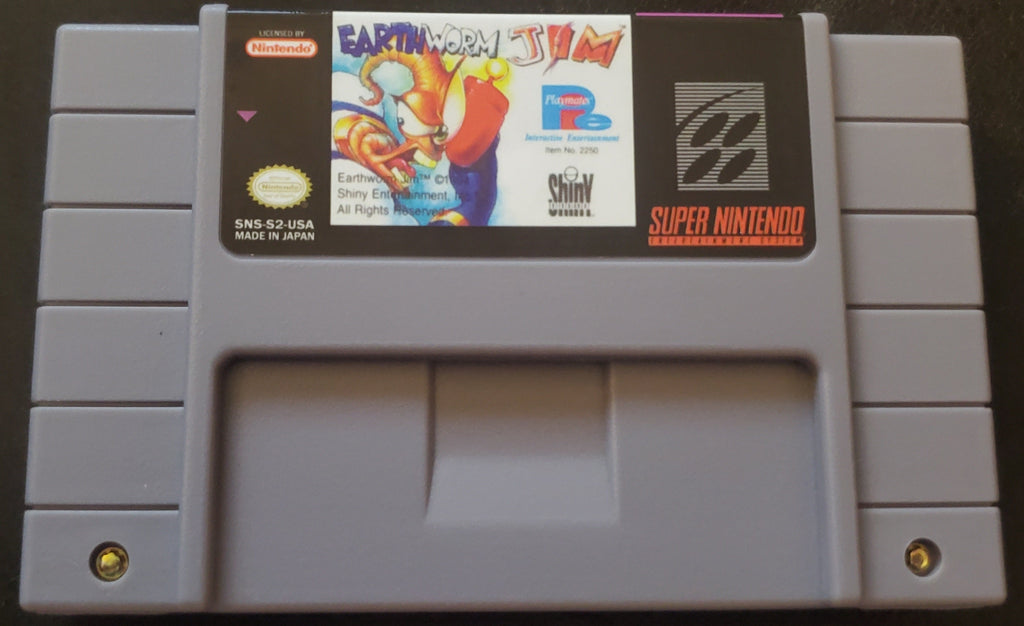 Eathworm Jim SNES Video Game Cartridge Super Nintendo 1994
