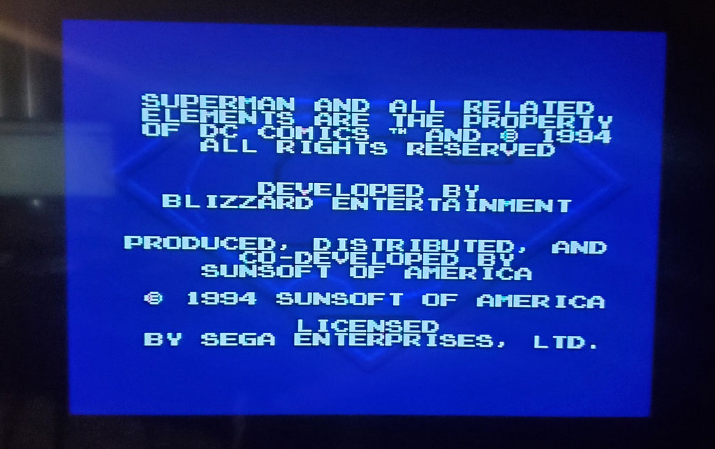 The Death and Return of Superman — Sega Genesis (Reproduction)