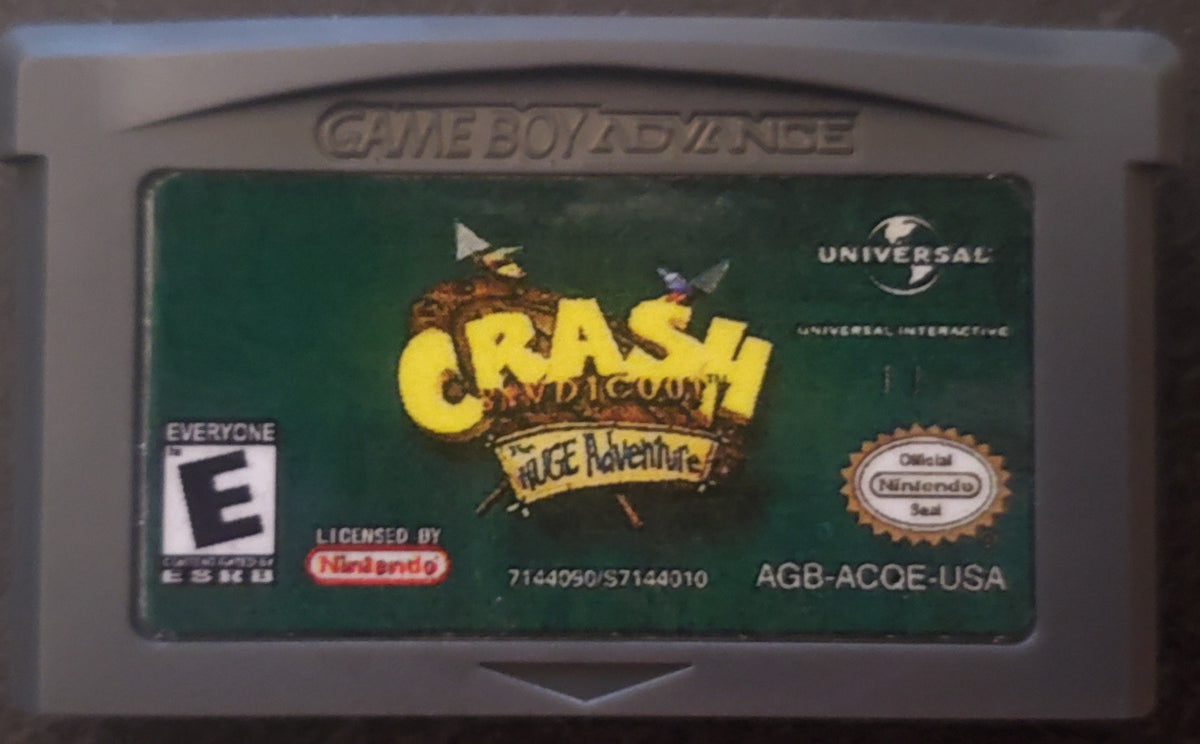 Crash Bandicoot XS GBA Video Game Cartridge Game Boy Advance 2002