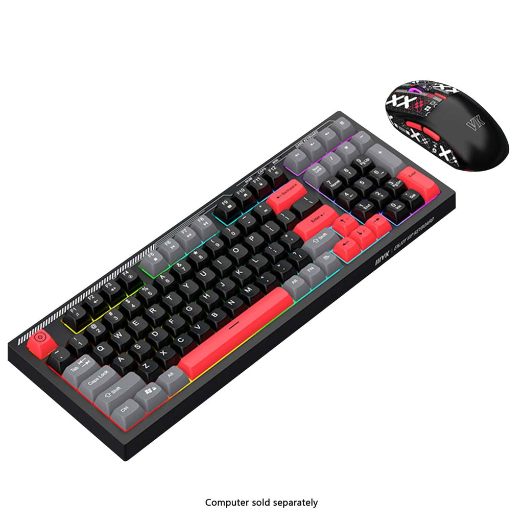 Wired Gaming Keyboard & Mouse Combo – 98-Key RGB