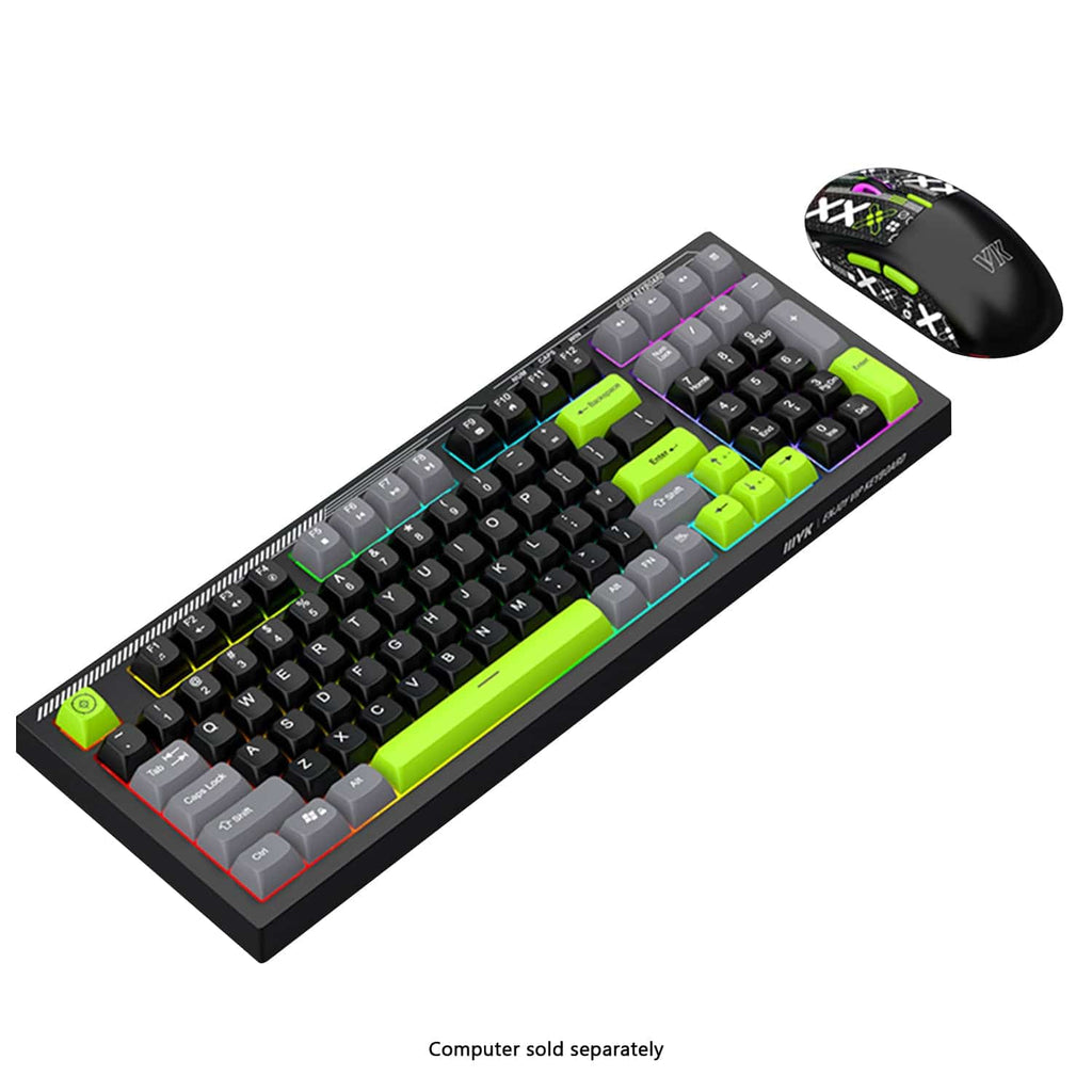 Wired Gaming Keyboard & Mouse Combo – 98-Key RGB