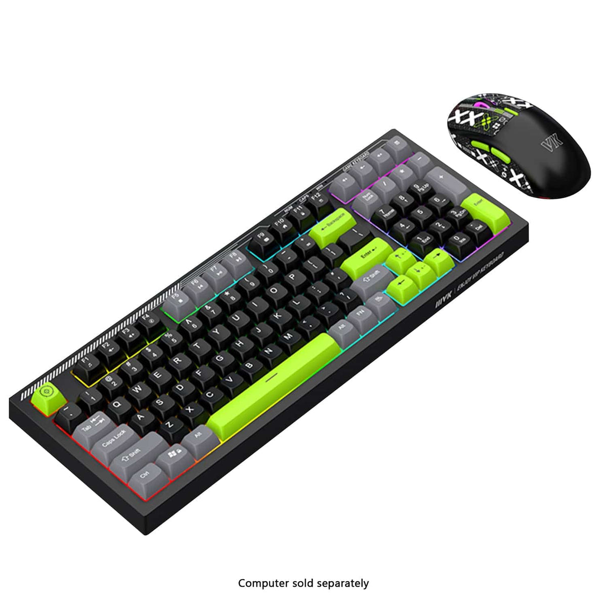 Wired Gaming Keyboard & Mouse Combo – 98-Key RGB