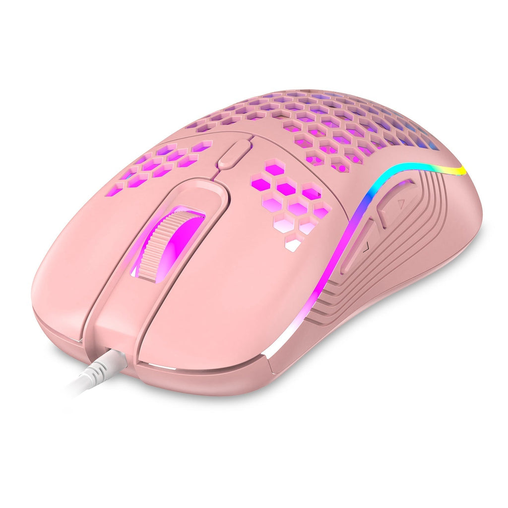 Wired Gaming Mouse 7200 DPI Laptop Optical Mouse Honeycomb Lightweight  Mouse with 4 Adjustable DPI Levels 7 Changeable Colors 6 Keys