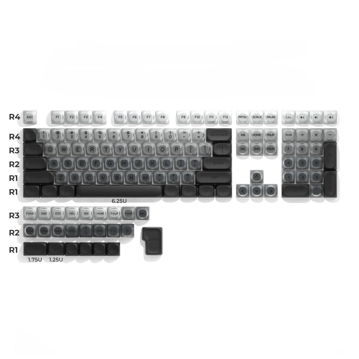 XVX Foundation Series HOA Profile Translucent PBT+PC 132-Key Keycap Set