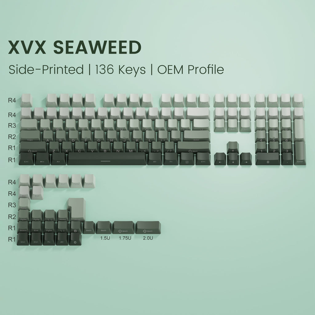 XVX Gradient Series 136-Key Side-Printed OEM Profile PBT Keycap Set
