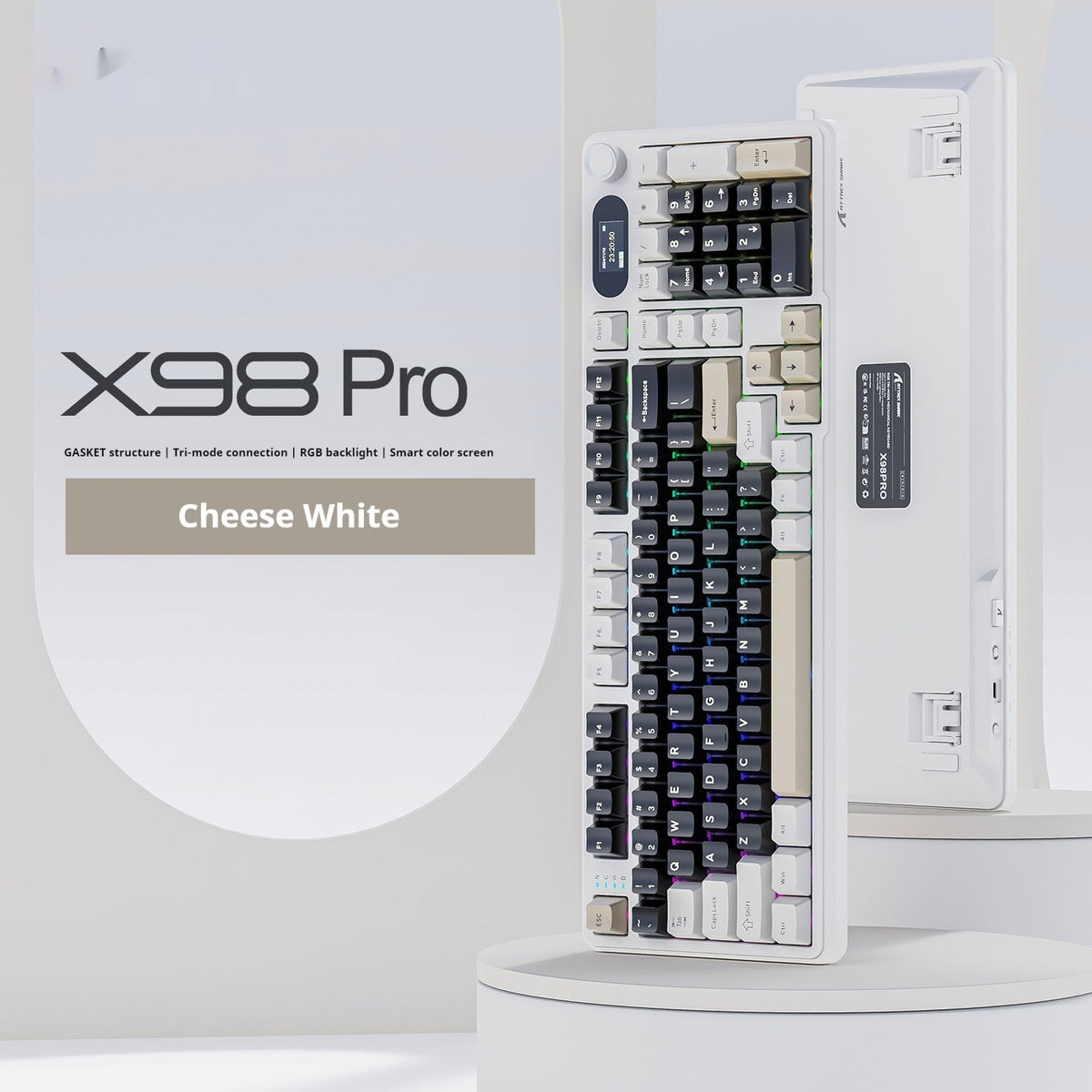 Three-mode RGB Wireless Bluetooth Side Engraving With Knob Game Mechanical Keyboard
