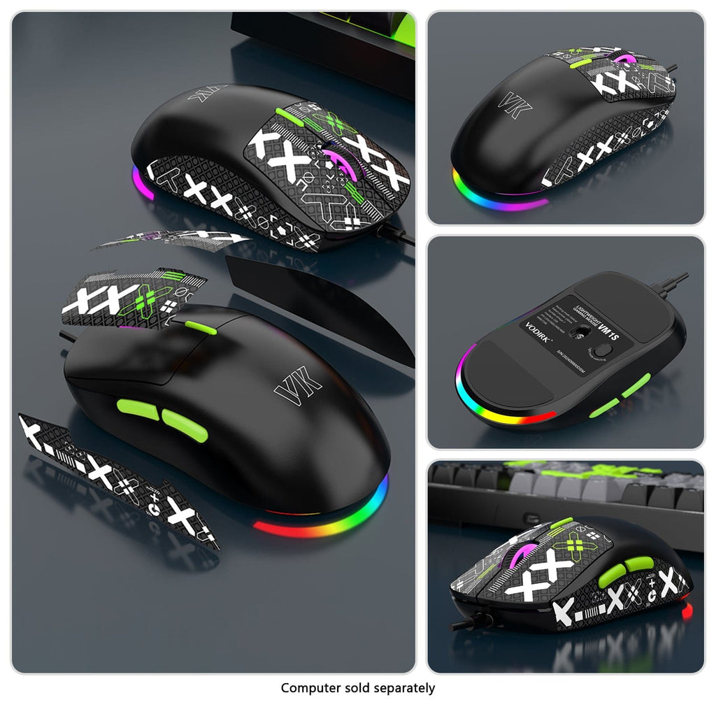 Wired Gaming Keyboard & Mouse Combo – 98-Key RGB
