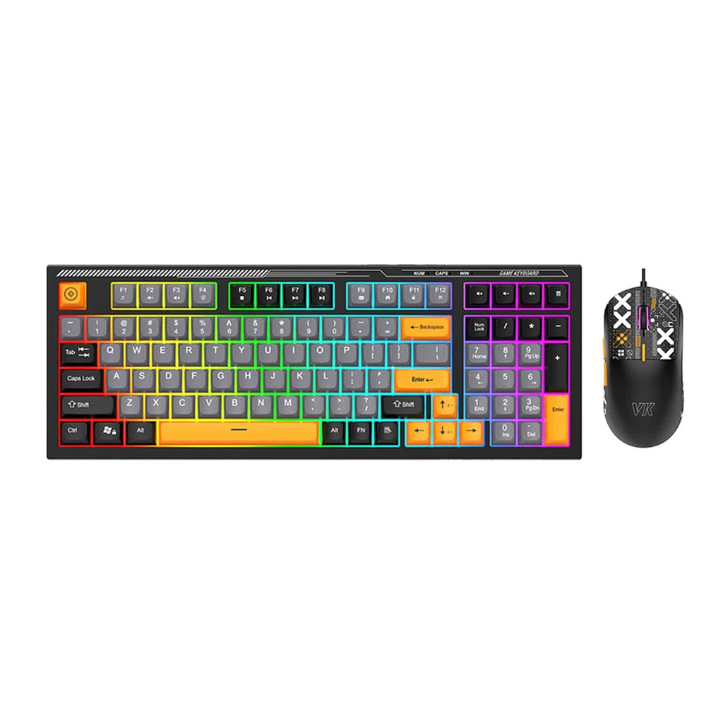 Wired Gaming Keyboard & Mouse Combo – 98-Key RGB
