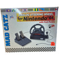 N64 RARE Original Vintage 1996 Mad Catz - Analog Steering Wheel w/Foot Pedals