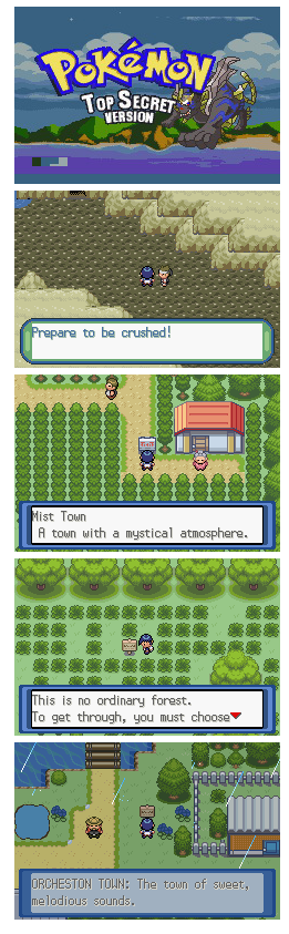 Pokemon Top Secret GBA ROM Hack Video Game Custom Gameboy Advance