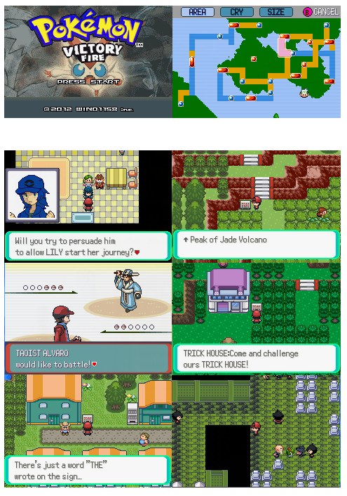 Pokemon Victory Fire GBA ROM Hack Video Game Custom Gameboy Advance