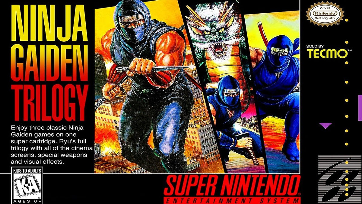 Ninja Gaiden Trilogy SNES Video Game Cartridge Super Nintendo