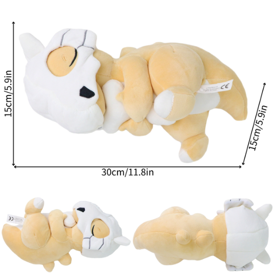 Pokemon Cubone Sleeping Plush Soft Stuffed Doll Toys Cute Collectible 30 CM Kids