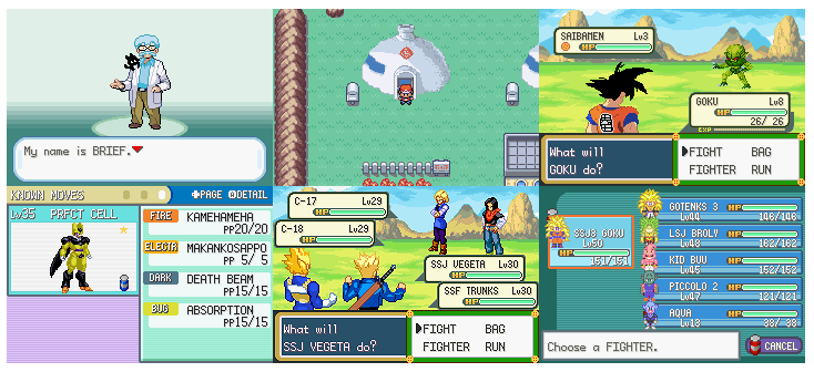 DBZ Team Training GBA ROM Hack Video Game Cartridge Pokemon