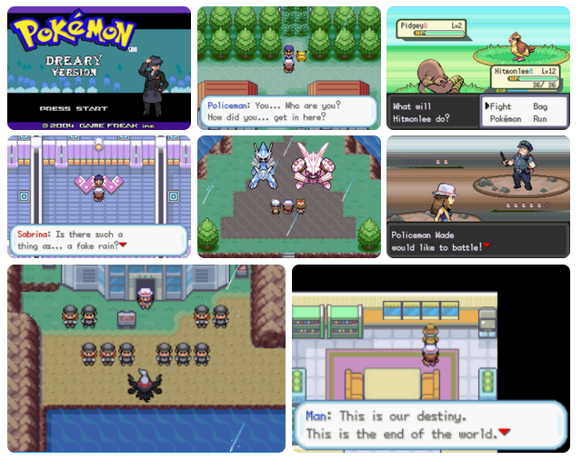 Pokemon Dreary GBA ROM Hack Video Game Boy Advance