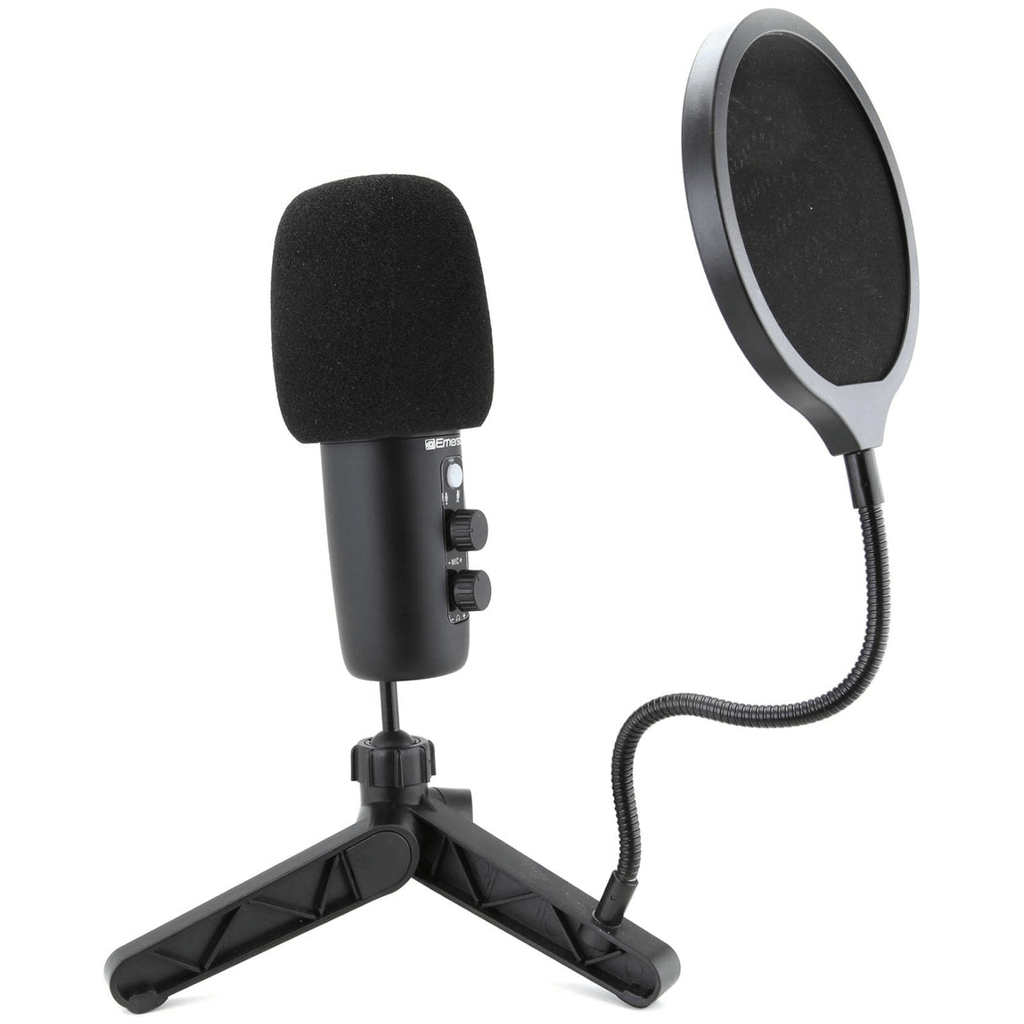 Emerson USB Gaming and Streaming Condenser Microphone with LED Lighting