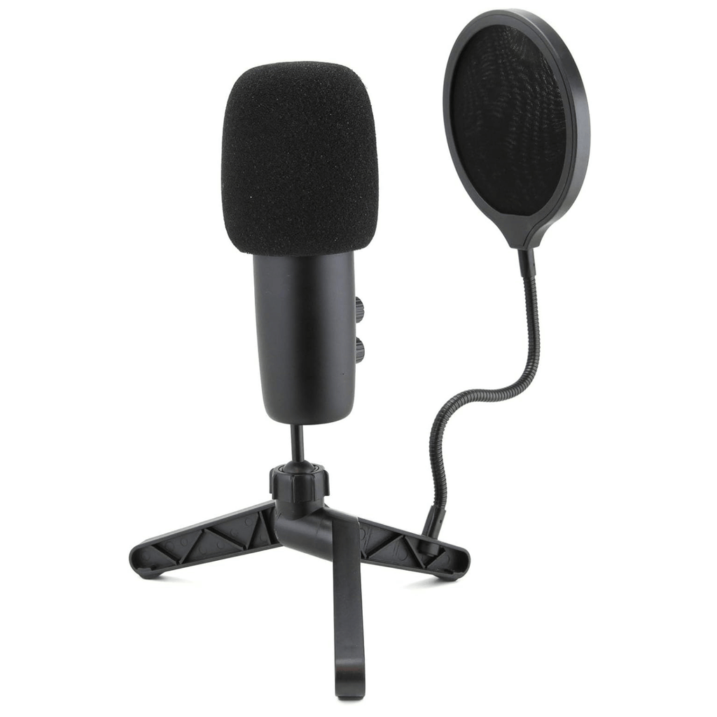 Emerson USB Gaming and Streaming Condenser Microphone with LED Lighting