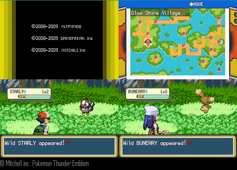 Pokemon Thunder Yellow GBA ROM Hack Video Game Custom Gameboy Advance