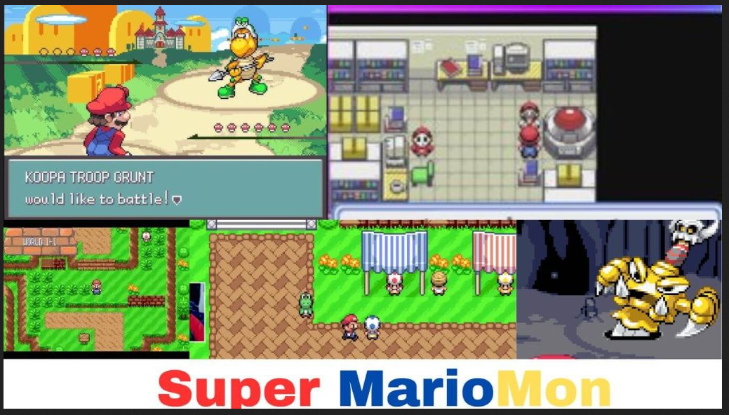 Super MarioMon GBA ROM Hack Video Game Boy Advance Pokemon