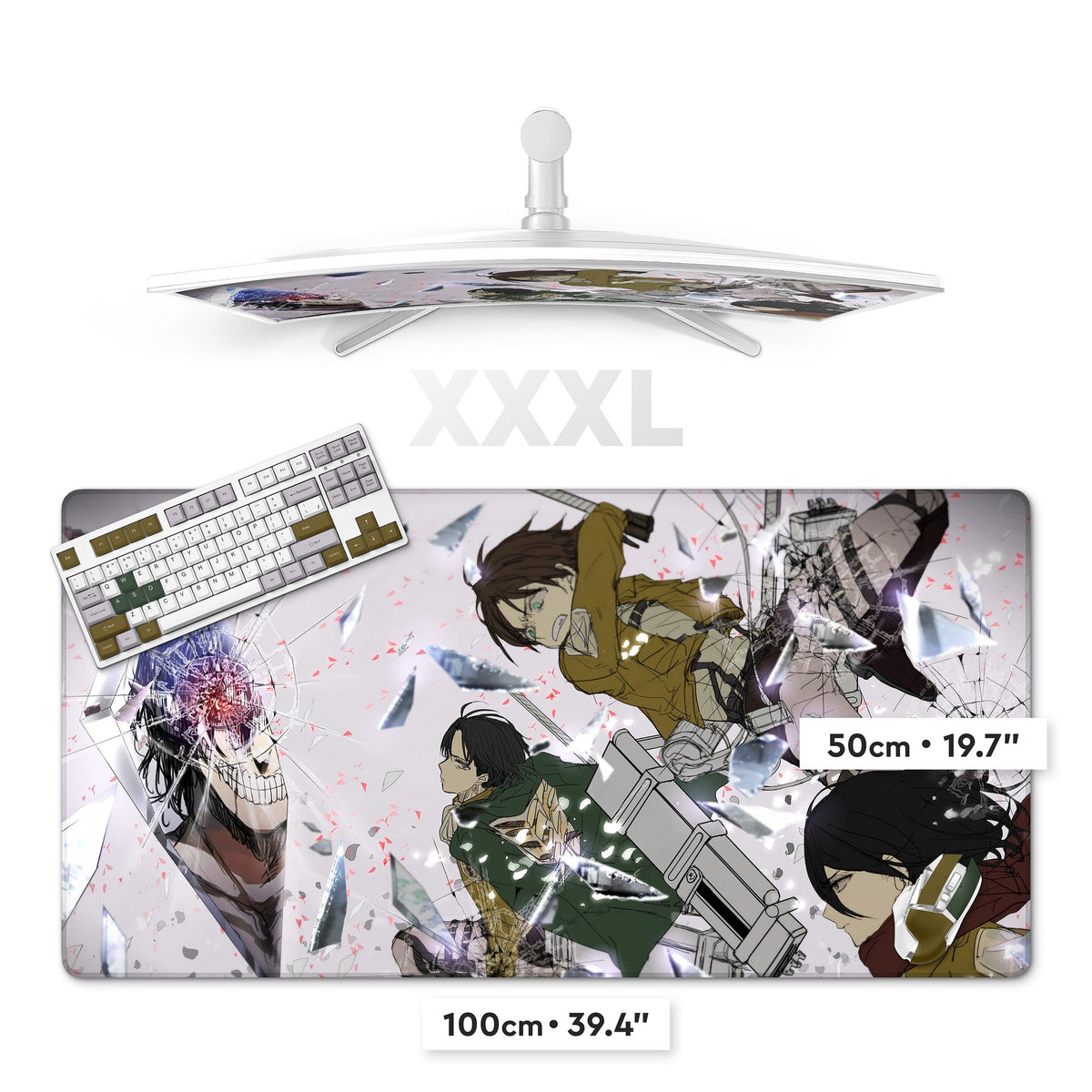 XXXL custom-print desk mat, 1000 × 500 mm