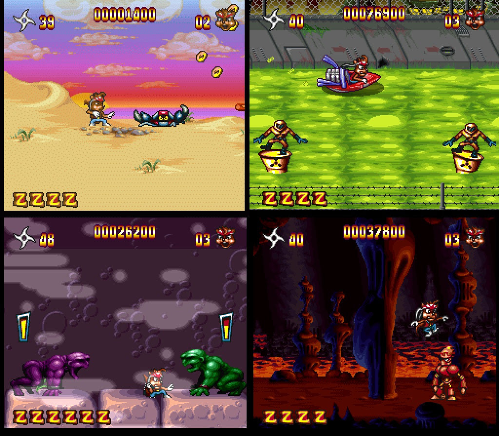 Zero the Kamikaze Squirrel — Super Nintendo (Reproduction)