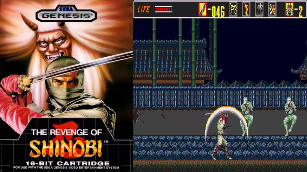 The Revenge of Shinobi Sega Genesis Mega Drive Video Game Cartridge