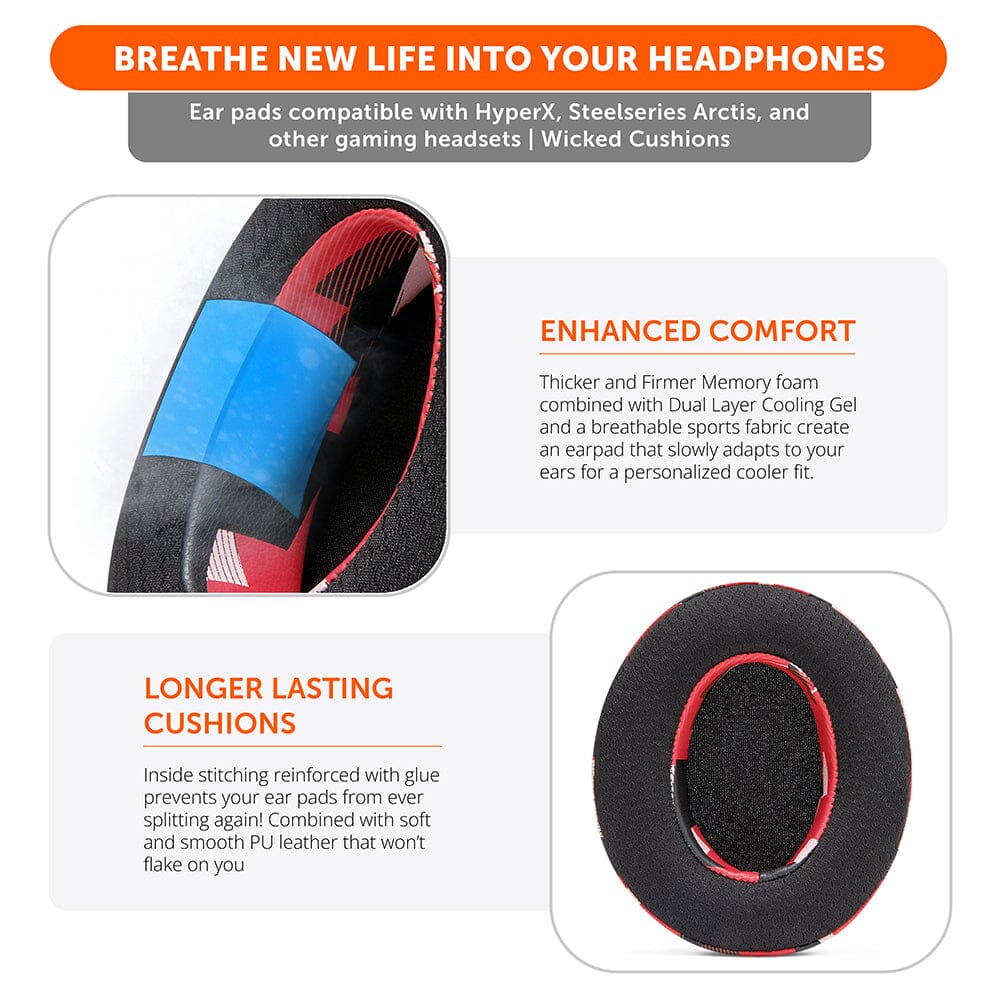 Wicked Cushions WC FreeZe Replacement Gaming Earpads