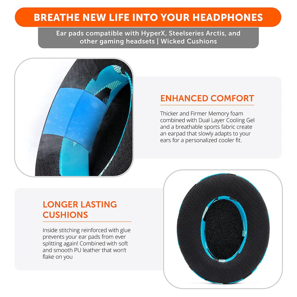 Wicked Cushions WC FreeZe Replacement Gaming Earpads