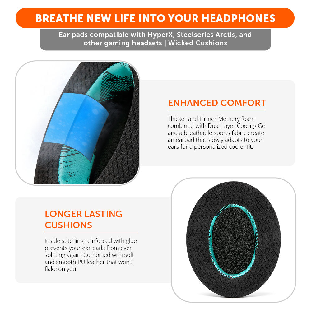 Wicked Cushions WC FreeZe Replacement Gaming Earpads